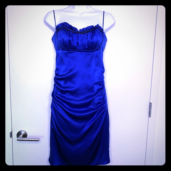 betsey johnson blue silk dress Betsey Johnson Silk Dress